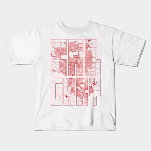 Calgary, Canada City Map Typography - Oriental Kids T-Shirt